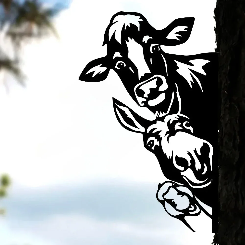Home Decor Duck - Black Rustic Metal Cow Donkey Duck