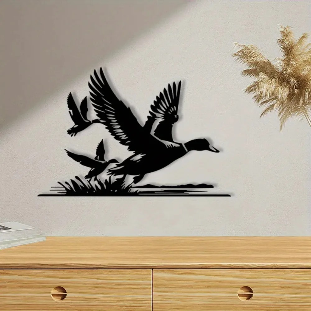 Home Decor Duck - Rustproof Vintage Duck Hunting Metal Wall