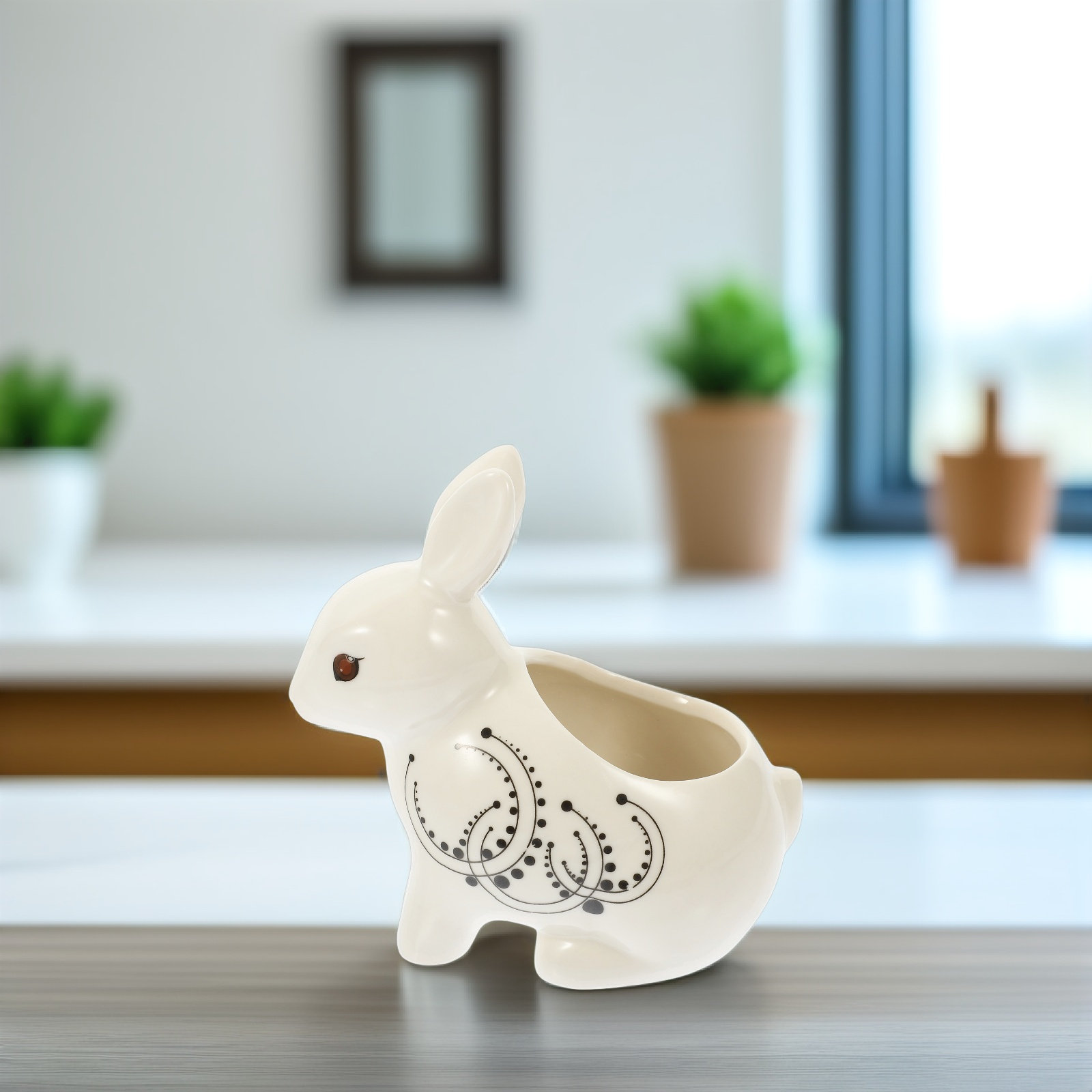 Home Decor Garden Ideas - Rabbit Shaped Ceramic Flower Pot Minimalist