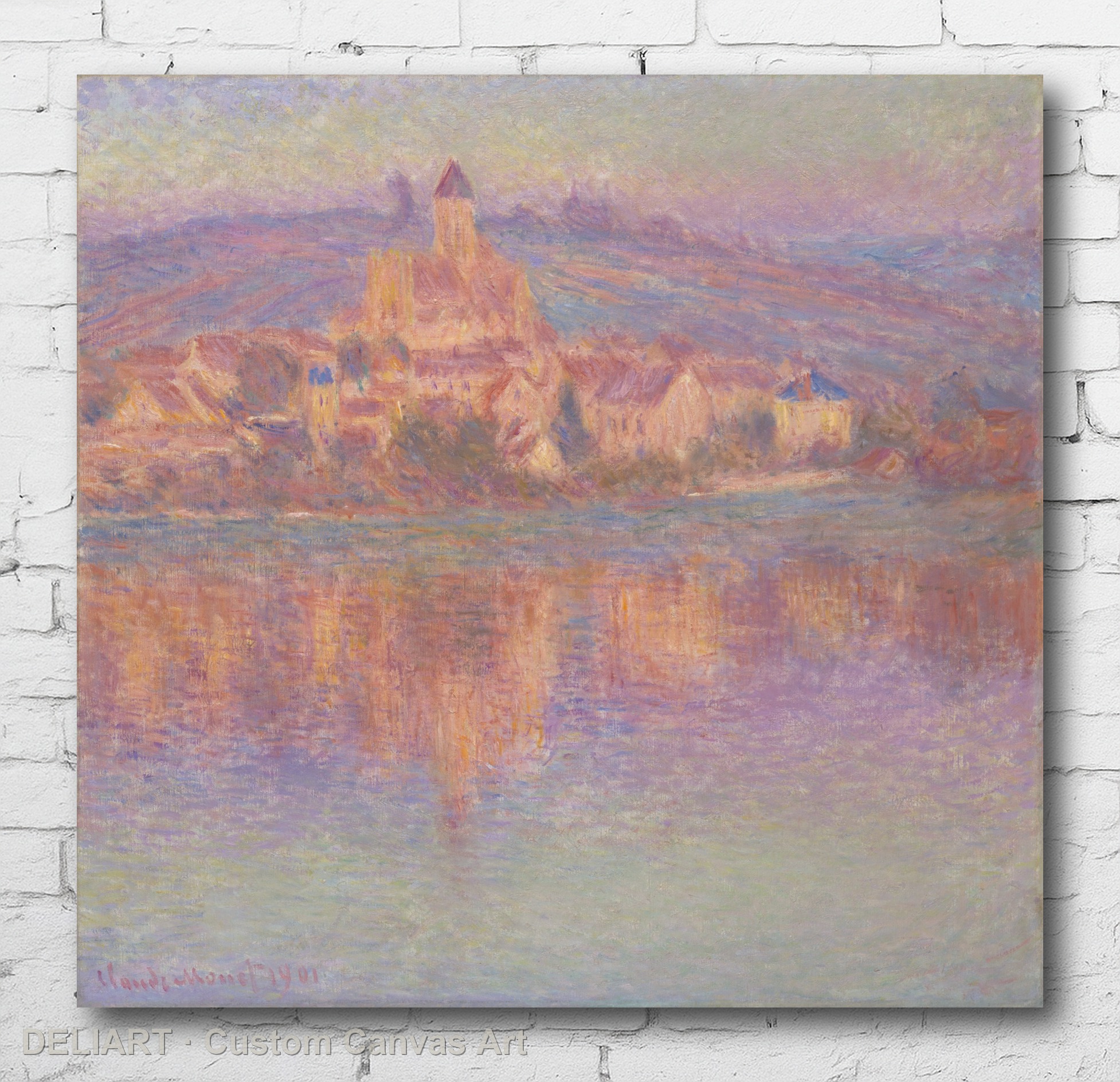 Home Decor Garden Ideas - Impressionist Water Garden Iconic Canvas Poster