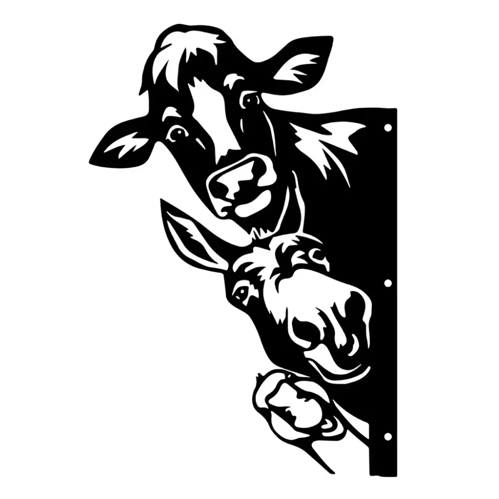 Black Rustic Metal Cow Donkey  - огляд і ціна Home Decor Duck