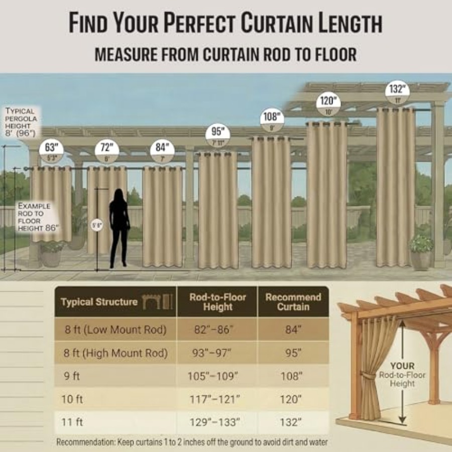 Waterproof Outdoor Curtain W84 - огляд і ціна Home Decor Curtain
