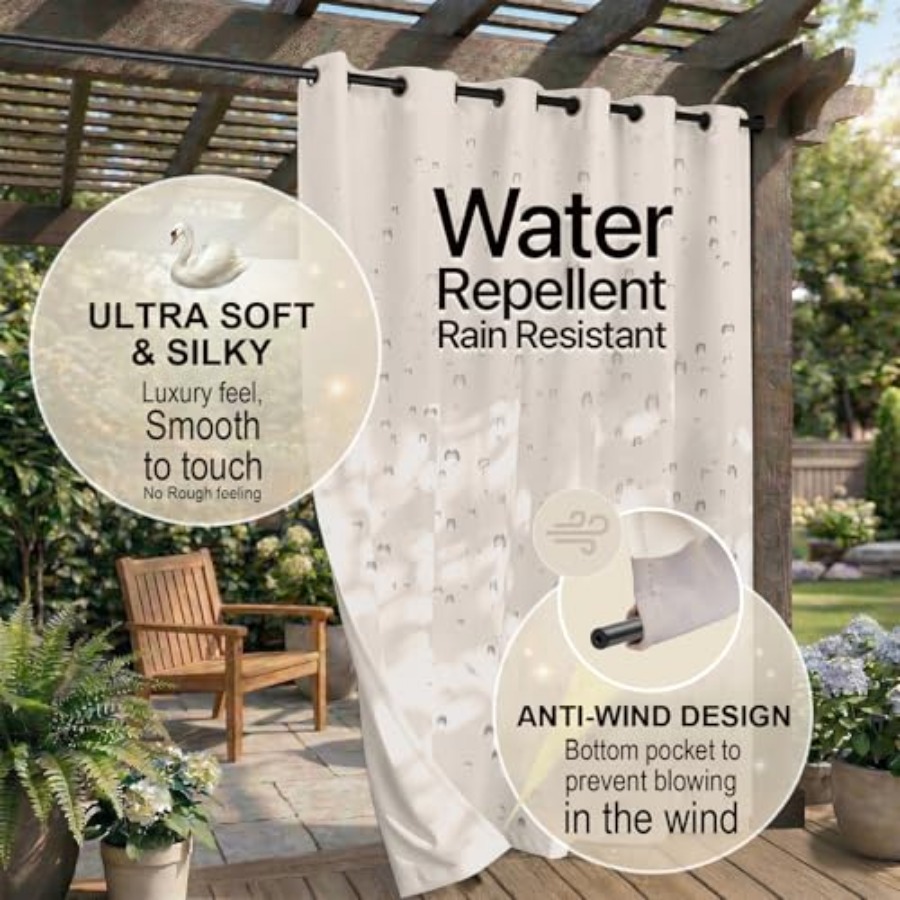 Waterproof Outdoor Curtain W84 - огляд і ціна Home Decor Curtain