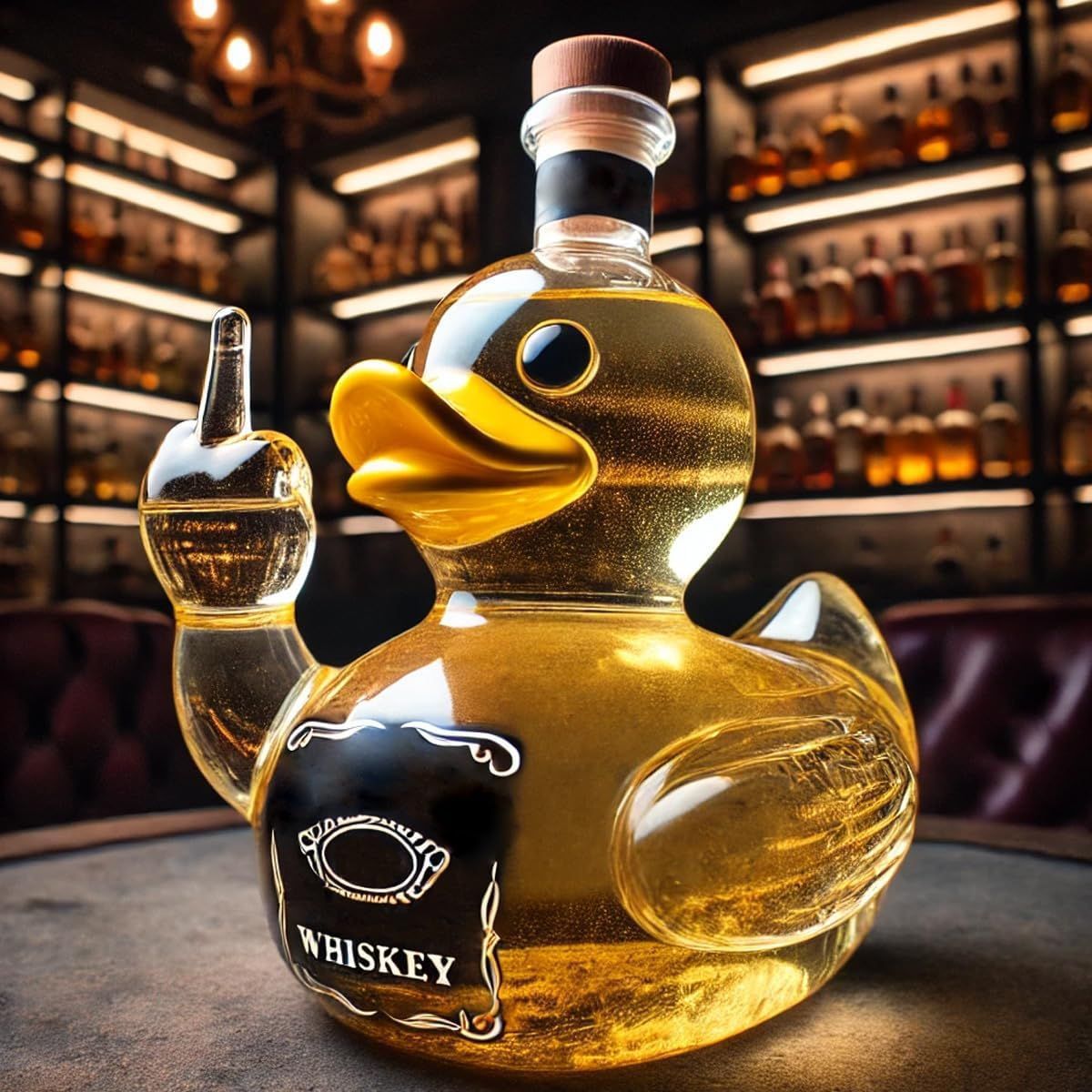 New Funny Duck Shape Glass Whi - огляд і ціна Home Decor Duck