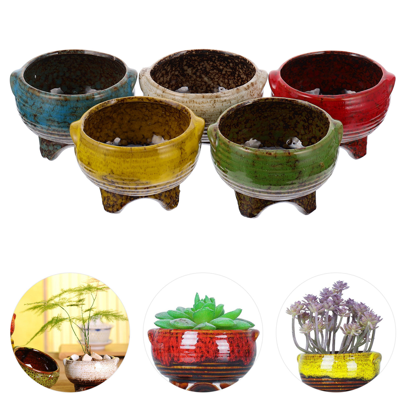 5Pcs Ceramic Flower Container  - огляд і ціна Home Decor Garden Ideas