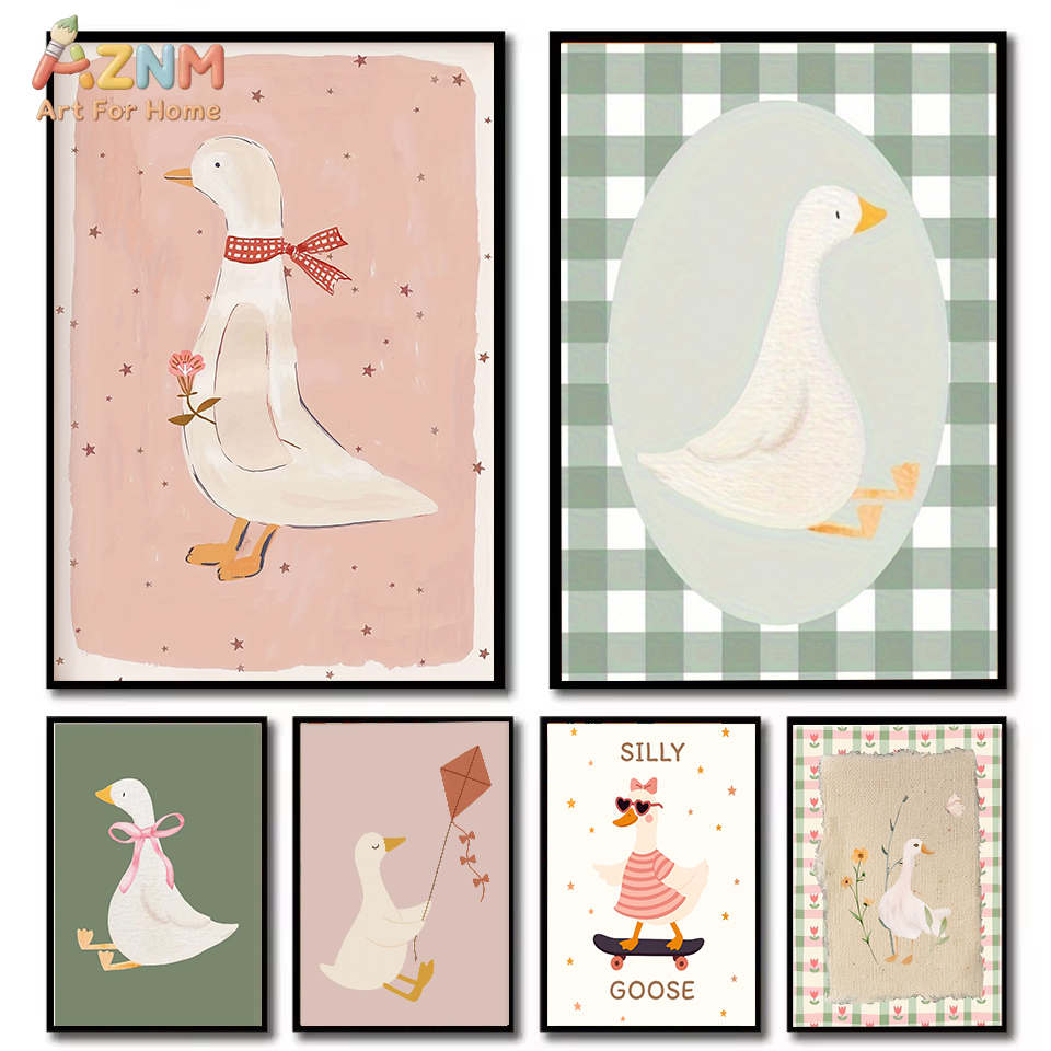AZNM Cute Silly Goose Cartoon  - огляд і ціна Home Decor Duck