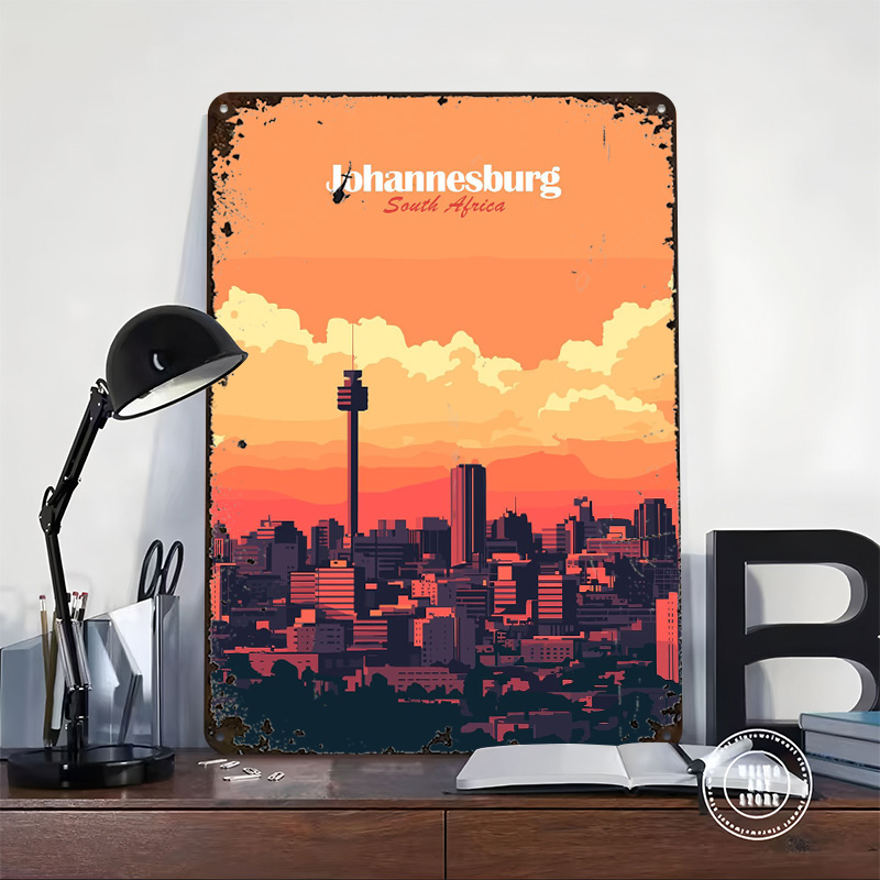 Johannesburg Skyline Printed P - огляд і ціна Home Decor Johannesburg