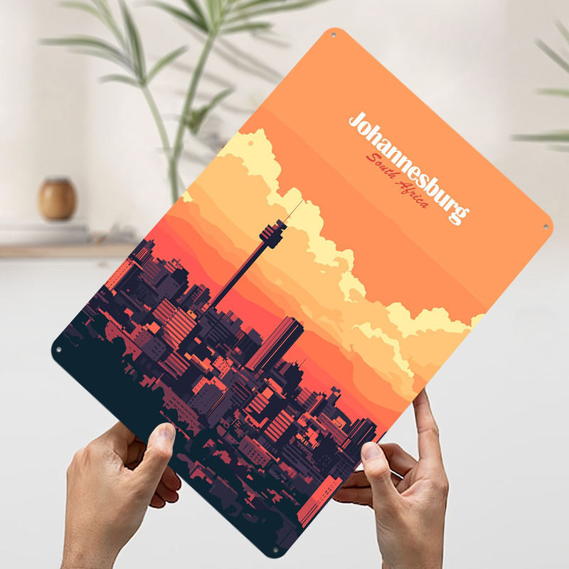 Johannesburg Skyline Printed P - огляд і ціна Home Decor Johannesburg
