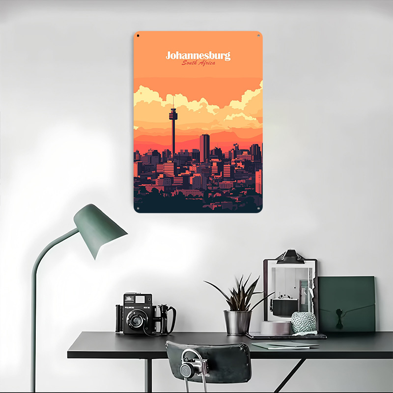 Johannesburg Skyline Printed P - огляд і ціна Home Decor Johannesburg