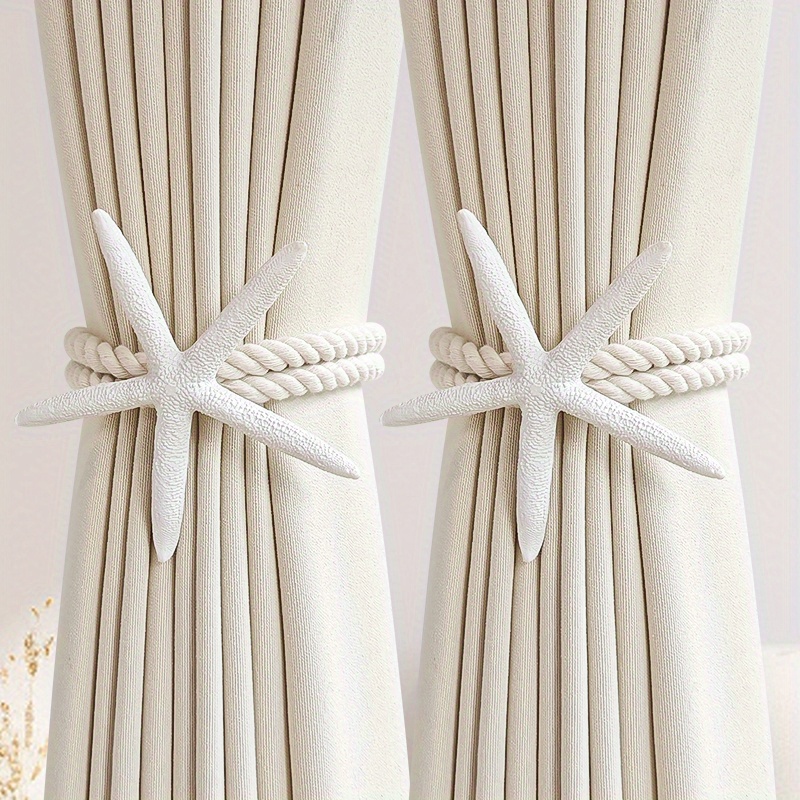 2PCS Natural Starfish Curtain  - огляд і ціна Home Decor Curtain