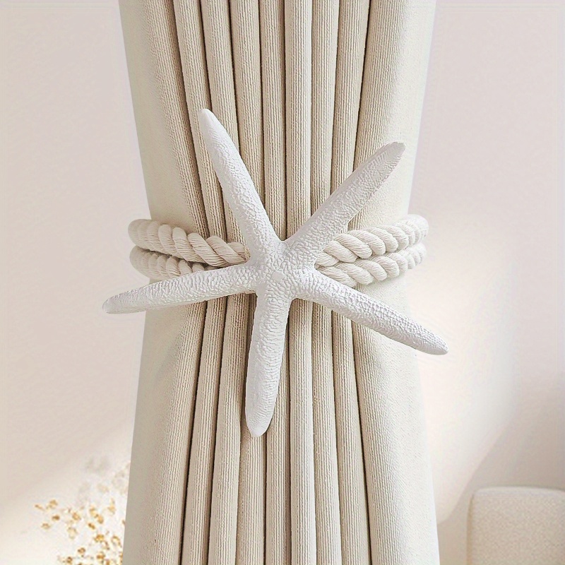 2PCS Natural Starfish Curtain  - огляд і ціна Home Decor Curtain