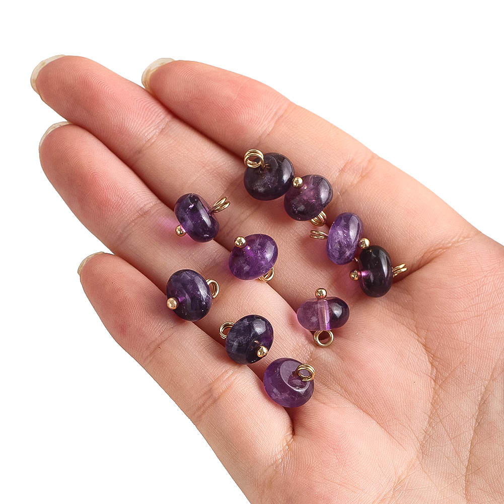 2pcs Random Amethyst Flat Bead - огляд і ціна Home Decor Curtain