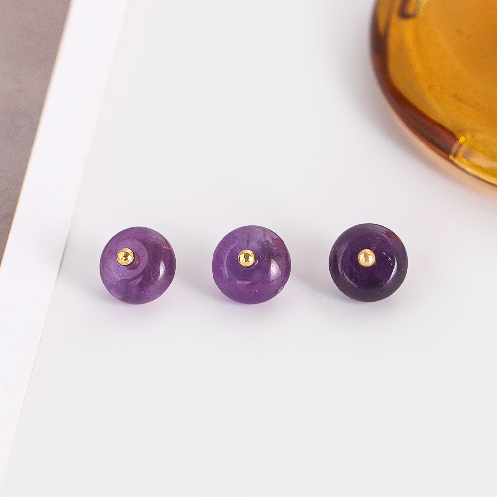 2pcs Random Amethyst Flat Bead - огляд і ціна Home Decor Curtain