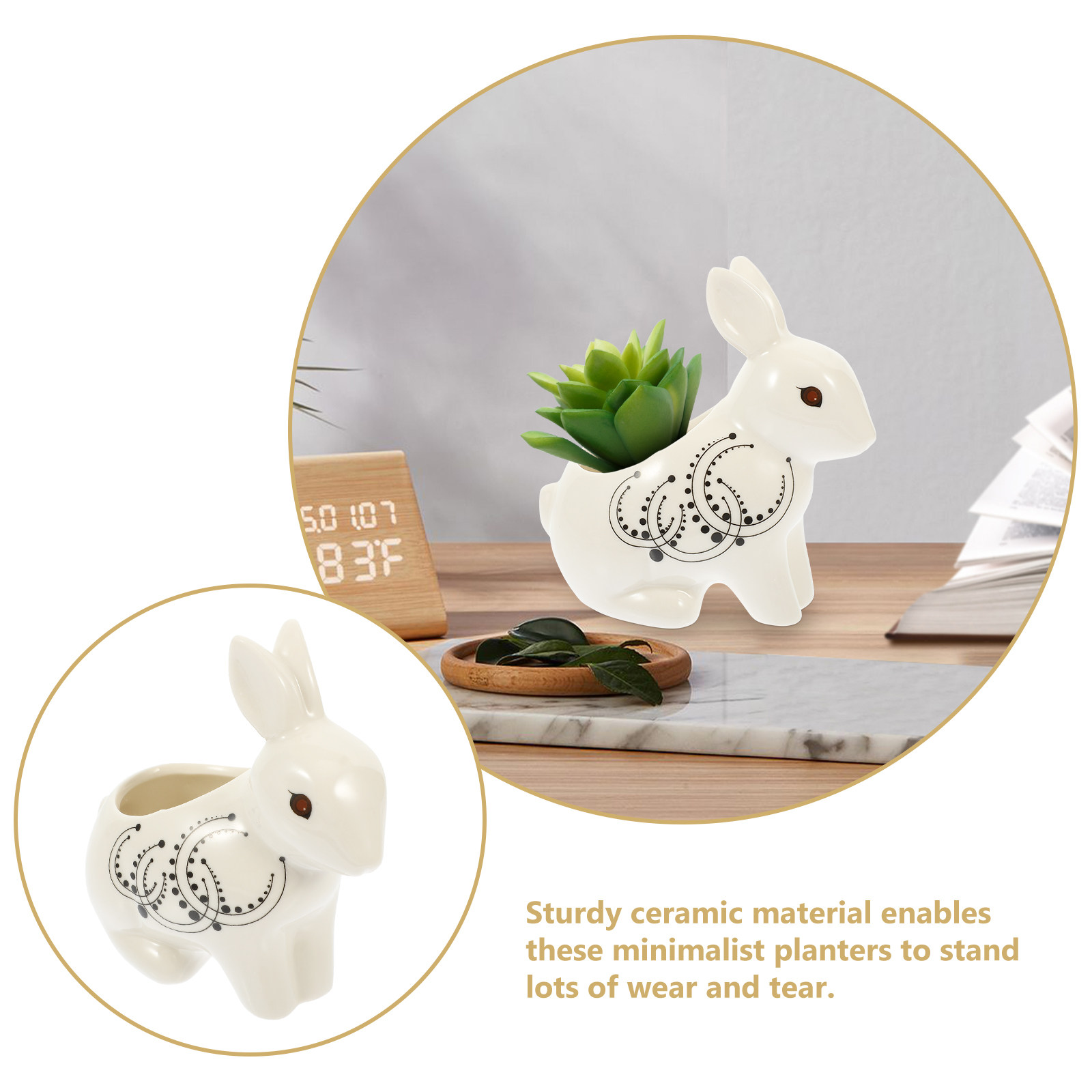 Rabbit Shaped Ceramic Flower P - огляд і ціна Home Decor Garden Ideas