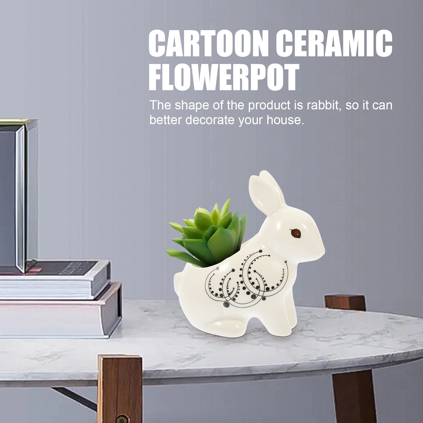 Rabbit Shaped Ceramic Flower P - огляд і ціна Home Decor Garden Ideas