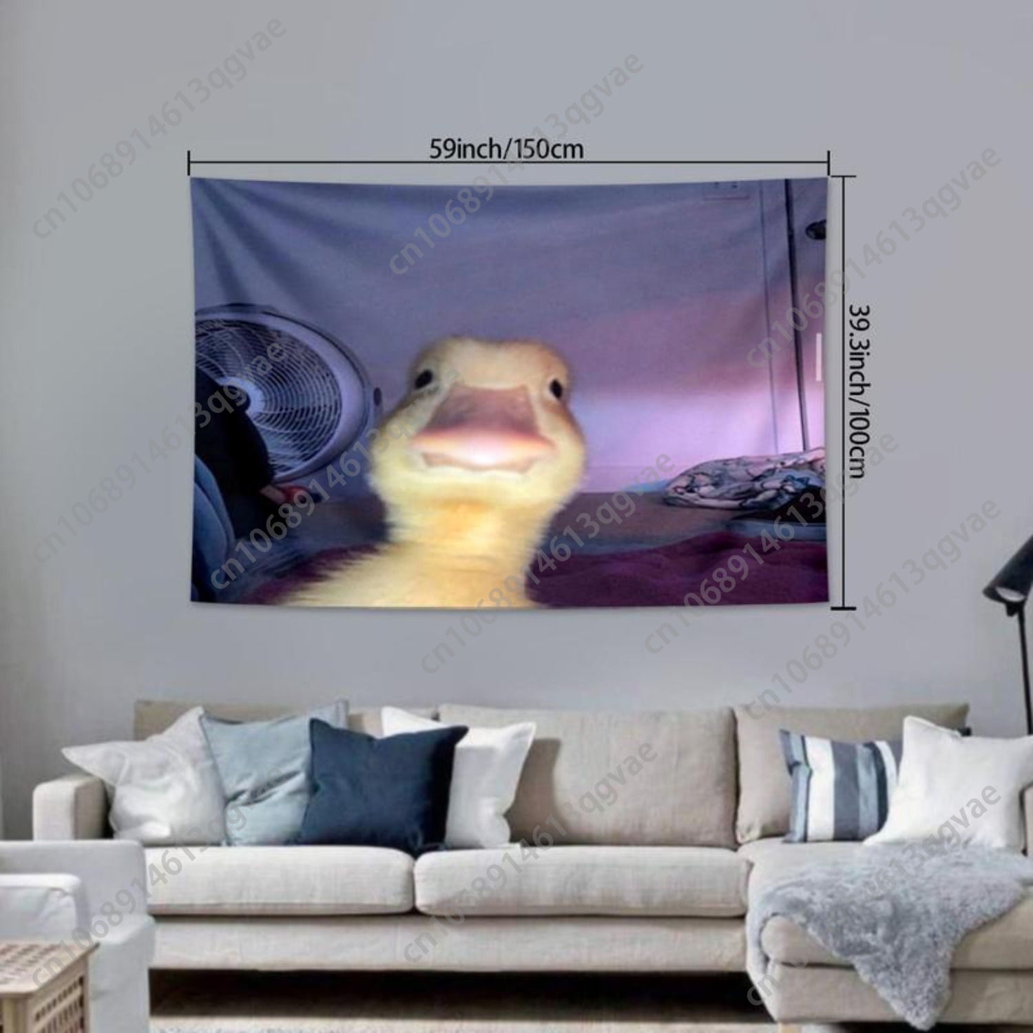 Cute Duck Pattern Tapestry Mul - огляд і ціна Home Decor Duck