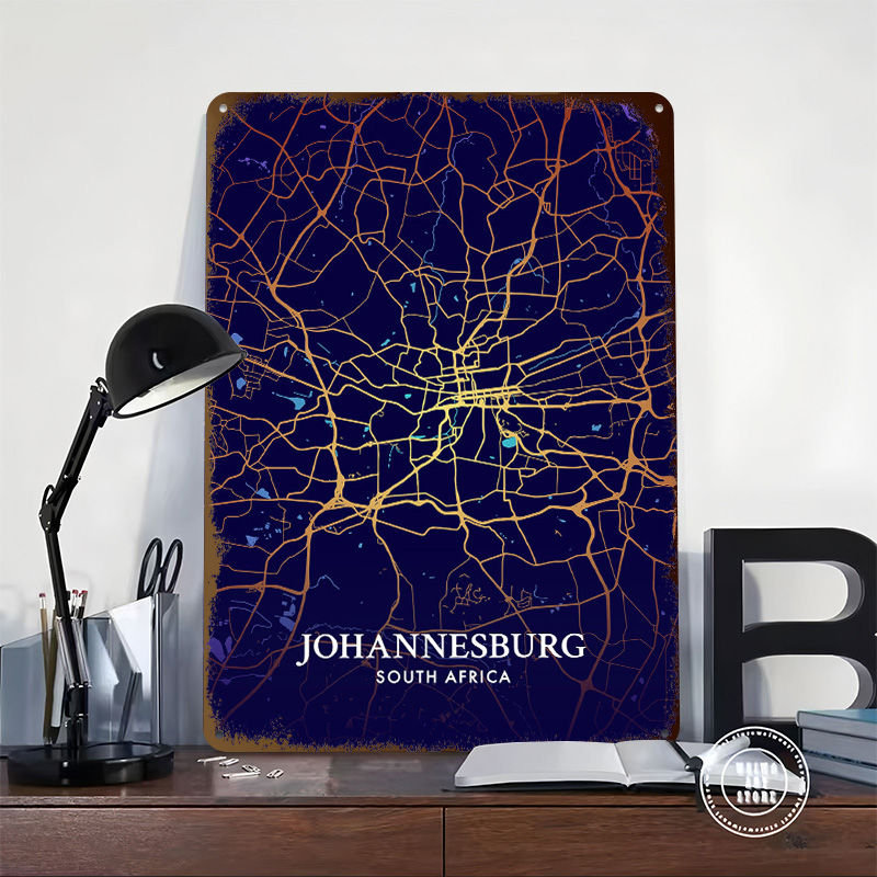 Johannesburg City Map Poster C - огляд і ціна Home Decor Johannesburg