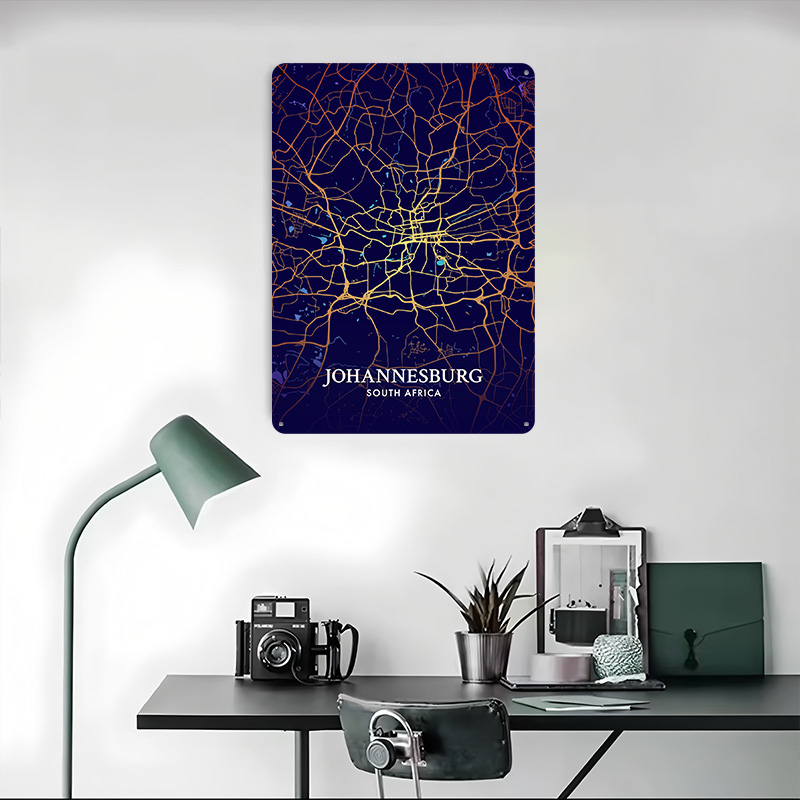 Johannesburg City Map Poster C - огляд і ціна Home Decor Johannesburg